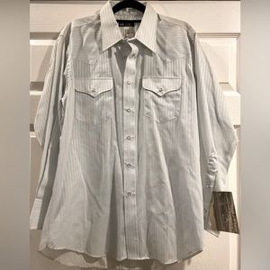 Vtg NWT 90s Ruddock Bros. Western Snap Button Long Sleeve Shirt Size Large L